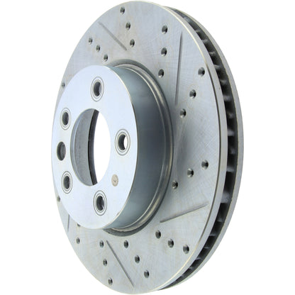 StopTech Select Sport Drilled And Slotted Brake Rotor; Front Left