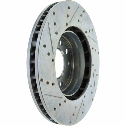 StopTech Select Sport Drilled And Slotted Brake Rotor; Front Left