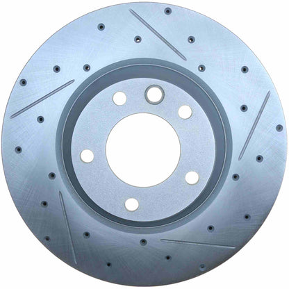 StopTech Select Sport Drilled And Slotted Brake Rotor; Front Left
