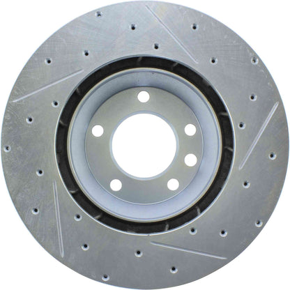 StopTech Select Sport Drilled And Slotted Brake Rotor; Front Right