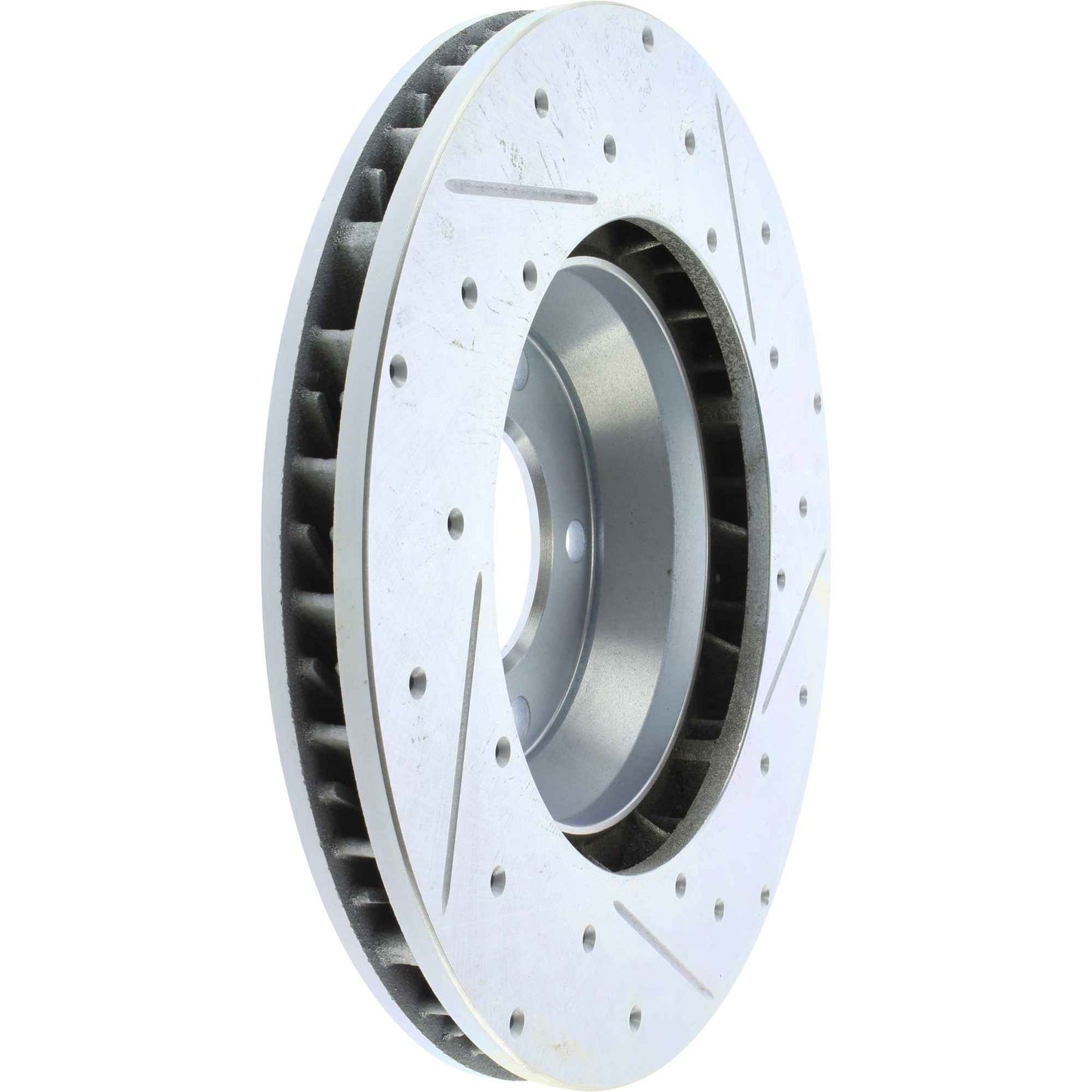 StopTech Select Sport Drilled And Slotted Brake Rotor; Front Right