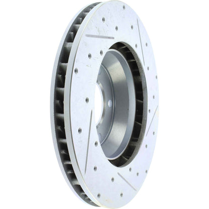 StopTech Select Sport Drilled And Slotted Brake Rotor; Front Right
