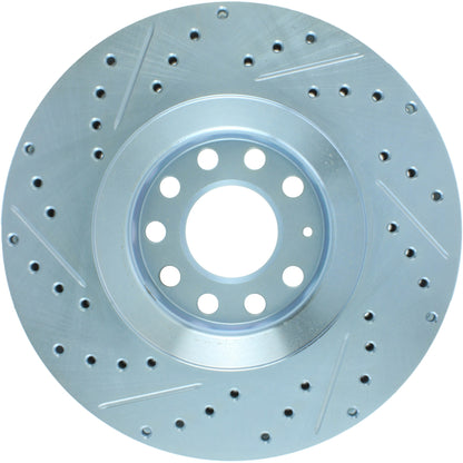 StopTech Select Sport Drilled And Slotted Brake Rotor; Front Left