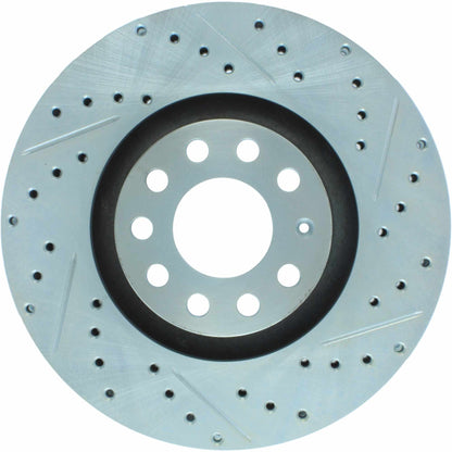 StopTech Select Sport Drilled And Slotted Brake Rotor; Front Left