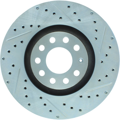 StopTech Select Sport Drilled And Slotted Brake Rotor; Front Left