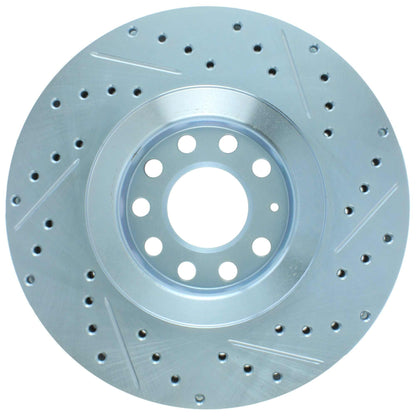 StopTech Select Sport Drilled And Slotted Brake Rotor; Front Right
