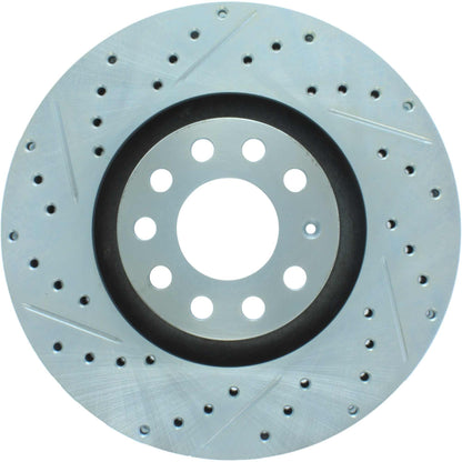 StopTech Select Sport Drilled And Slotted Brake Rotor; Front Right