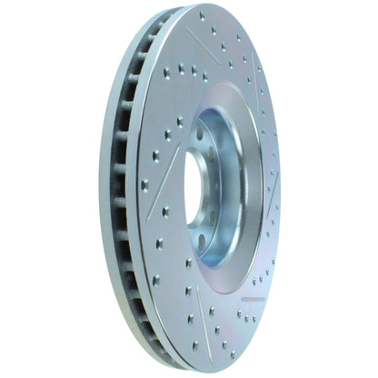 StopTech Select Sport Drilled And Slotted Brake Rotor; Front Right