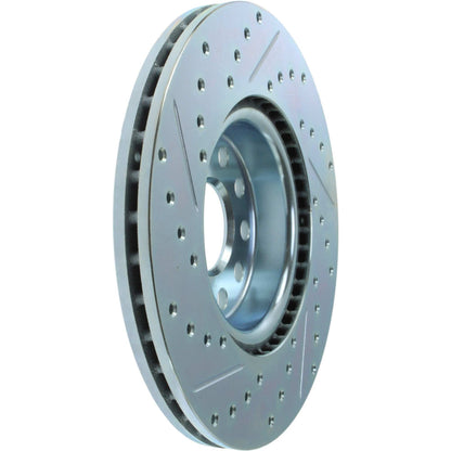 StopTech Select Sport Drilled And Slotted Brake Rotor; Front Left