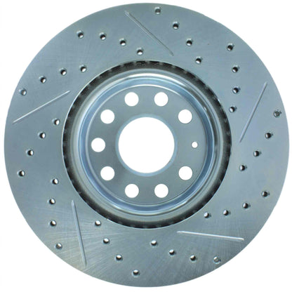 StopTech Select Sport Drilled And Slotted Brake Rotor; Front Right