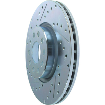StopTech Select Sport Drilled And Slotted Brake Rotor; Front Right