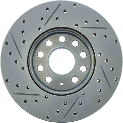 StopTech Select Sport Drilled And Slotted Brake Rotor;Front And Rear Left