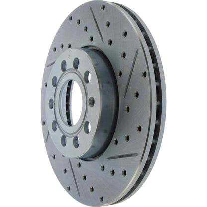 StopTech Select Sport Drilled And Slotted Brake Rotor;Front And Rear Left