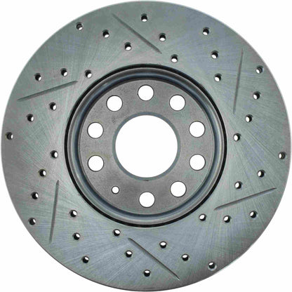 StopTech Select Sport Drilled And Slotted Brake Rotor;Front And Rear Right