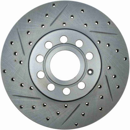 StopTech Select Sport Drilled And Slotted Brake Rotor;Front And Rear Right