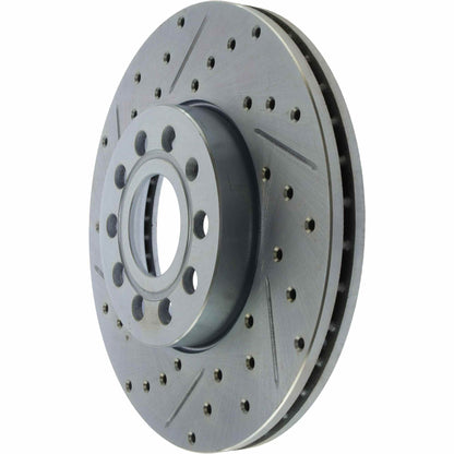 StopTech Select Sport Drilled And Slotted Brake Rotor;Front And Rear Right
