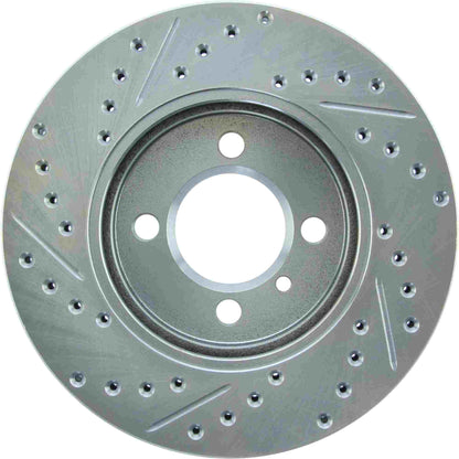StopTech Select Sport Drilled And Slotted Brake Rotor; Front Left