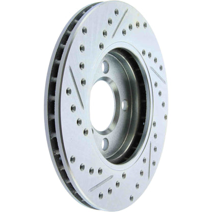 StopTech Select Sport Drilled And Slotted Brake Rotor; Front Left
