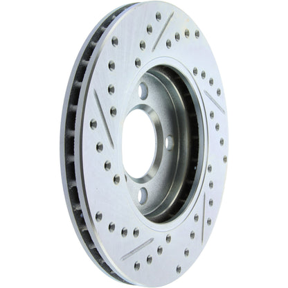 StopTech Select Sport Drilled And Slotted Brake Rotor; Front Left