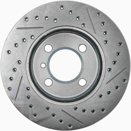 StopTech Select Sport Drilled And Slotted Brake Rotor; Front Right