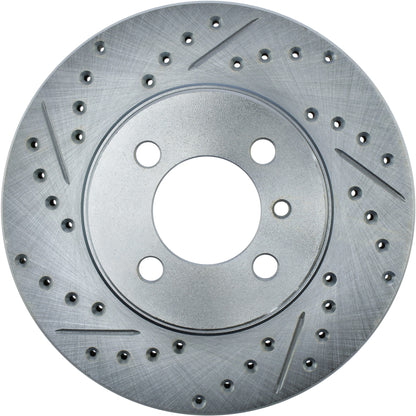StopTech Select Sport Drilled And Slotted Brake Rotor; Front Right