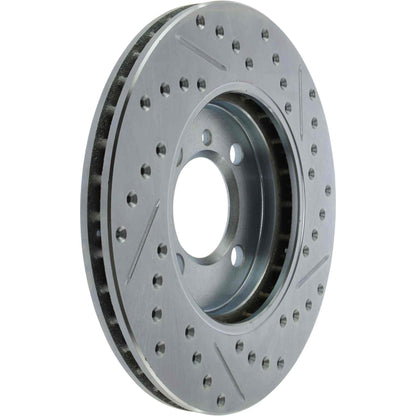 StopTech Select Sport Drilled And Slotted Brake Rotor; Front Right