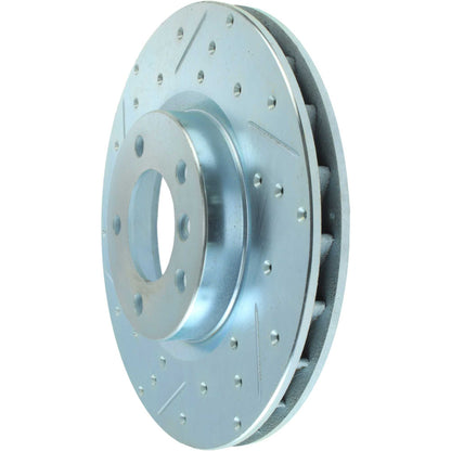 StopTech Select Sport Drilled And Slotted Brake Rotor; Front Right