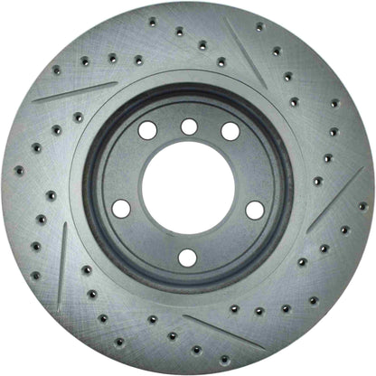 StopTech Select Sport Drilled And Slotted Brake Rotor; Front Right