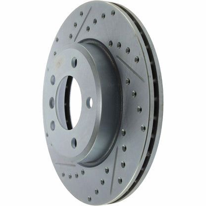 StopTech Select Sport Drilled And Slotted Brake Rotor; Front Right