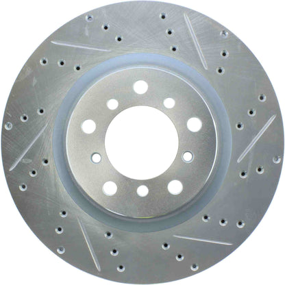StopTech Select Sport Drilled And Slotted Brake Rotor; Front Left