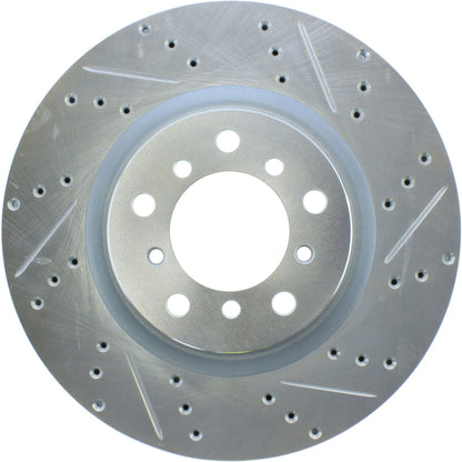 StopTech Select Sport Drilled And Slotted Brake Rotor; Front Left