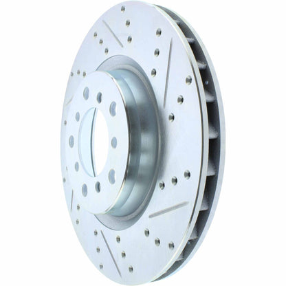 StopTech Select Sport Drilled And Slotted Brake Rotor; Front Left
