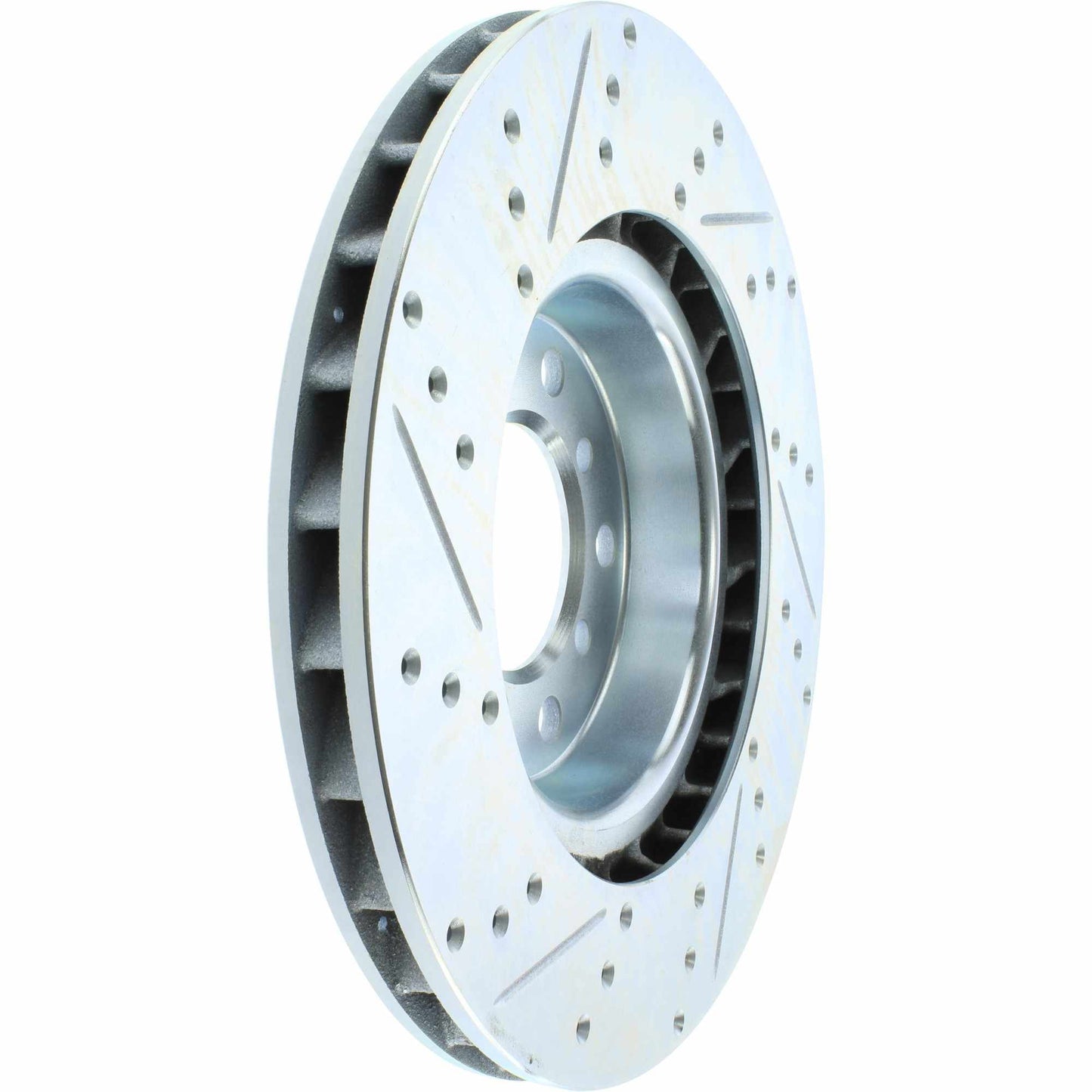 StopTech Select Sport Drilled And Slotted Brake Rotor; Front Left