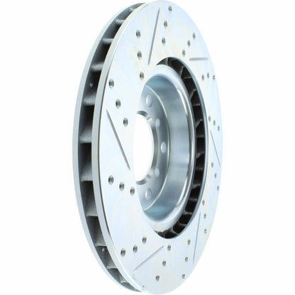 StopTech Select Sport Drilled And Slotted Brake Rotor; Front Left