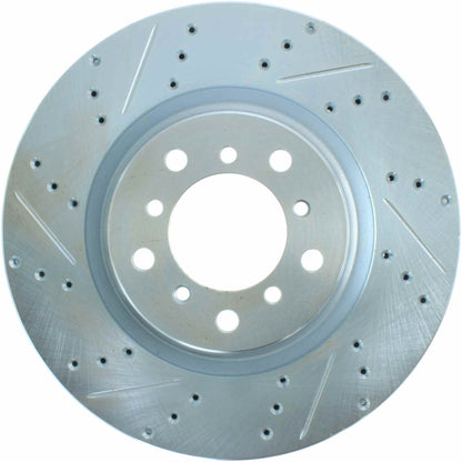 StopTech Select Sport Drilled And Slotted Brake Rotor; Front Right