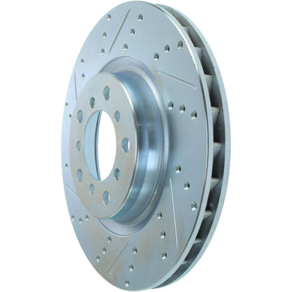 StopTech Select Sport Drilled And Slotted Brake Rotor; Front Right