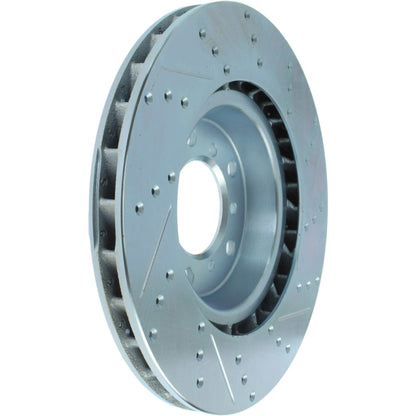 StopTech Select Sport Drilled And Slotted Brake Rotor; Front Right