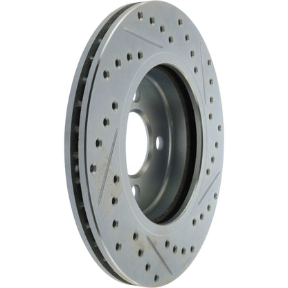 StopTech 02-06 Mini Cooper Select Sport Slotted & Drilled Front Right Rotor 227.34067R