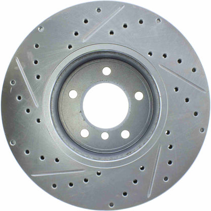 StopTech Select Sport Drilled And Slotted Brake Rotor; Front Left
