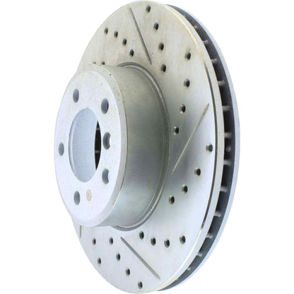 StopTech Select Sport Drilled And Slotted Brake Rotor; Front Left