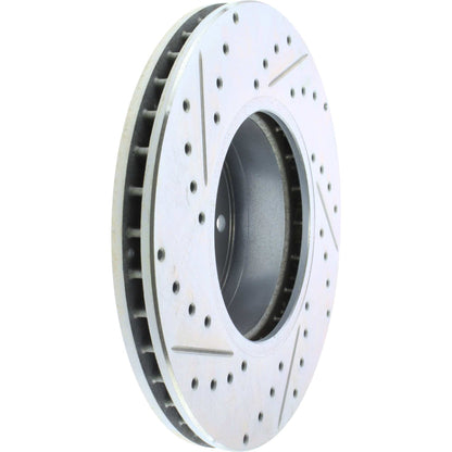 StopTech Select Sport Drilled And Slotted Brake Rotor; Front Left