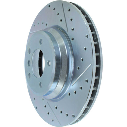 StopTech Select Sport Drilled And Slotted Brake Rotor; Front Left