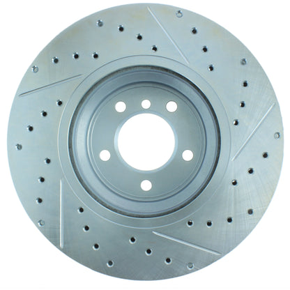 StopTech Select Sport Drilled And Slotted Brake Rotor; Front Right