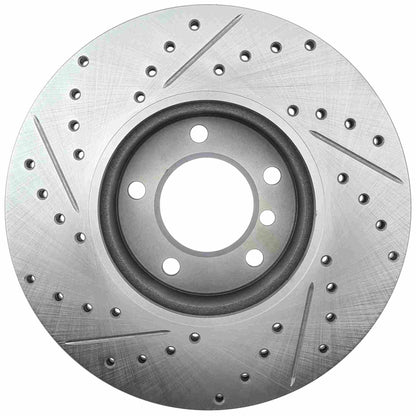 StopTech Select Sport Drilled And Slotted Brake Rotor; Front Left