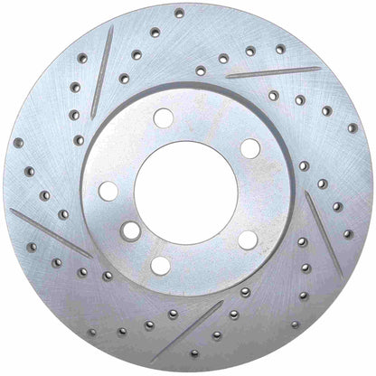 StopTech Select Sport Drilled And Slotted Brake Rotor; Front Right
