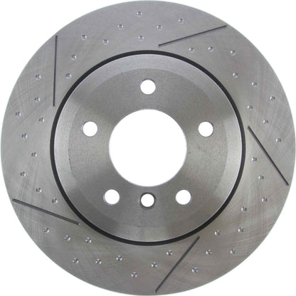 Centric Parts Disc Brake Rotor Standard Drilled and Slotted with Zinc coating for 2008-2013 BMW 135i 135is 227.34109