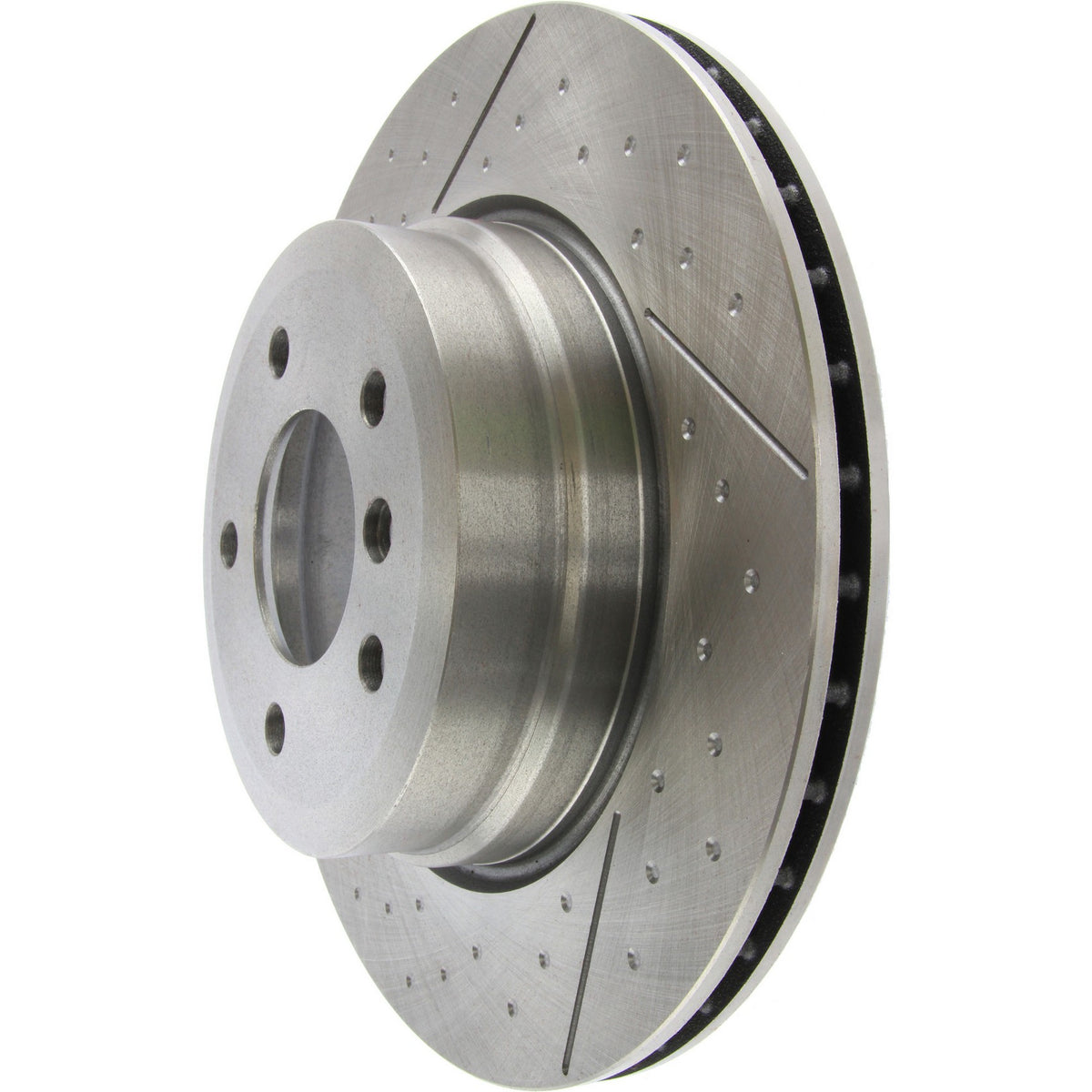 Centric Parts Disc Brake Rotor Standard Drilled and Slotted with Zinc coating for 2008-2013 BMW 135i 135is 227.34109
