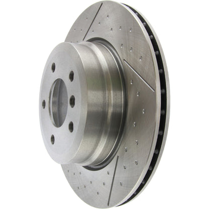 Centric Parts Disc Brake Rotor Standard Drilled and Slotted with Zinc coating for 2008-2013 BMW 135i 135is 227.34109