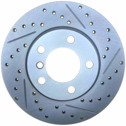 StopTech Select Sport Drilled And Slotted Brake Rotor; Front Left