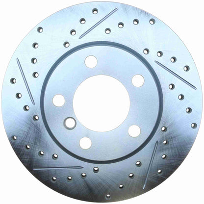 StopTech Select Sport Drilled And Slotted Brake Rotor; Front Right